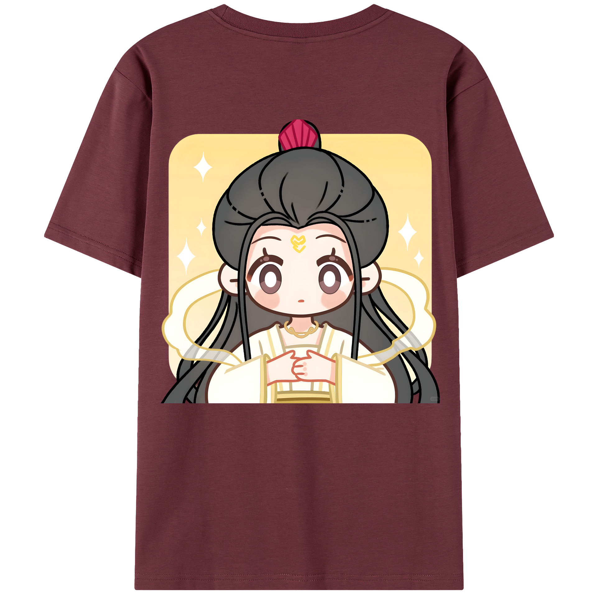 （画像用） Ne Zha 2 ナタ 魔童の大暴れ 綿100％半袖Tシャツ（背面プリント）
